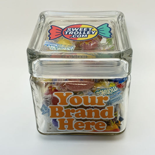 Sweet Trolley Candy Salad, custom candy mix bag with 25+ candy choices, 1 LB Candy Gram style gift with message.